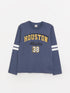 LC Waikiki Crew Neck Printed Long Sleeve Boy T-shirt